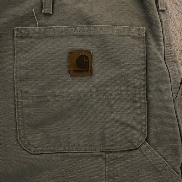 Carhartt Men's Sz 42 khaki Cargo Carpenter‎ Shorts Durable thick 100% Cotton - Picture 3 of 7